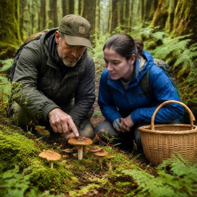 Olympic rainforest mushroom walk