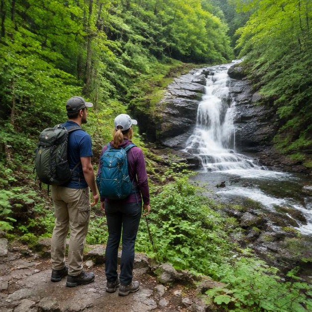 Blue Ridge waterfall hike