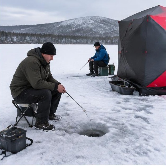 Moosehead Lake ice fishing
